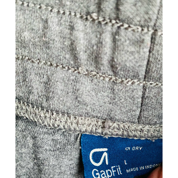 Gap Fit Tech Kids Grey Heather Dry Fit Cotton Performance Joggers Sweats L 10 - Picture 7 of 10